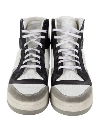 Saint Laurent Leather Colorblock Pattern Sneakers