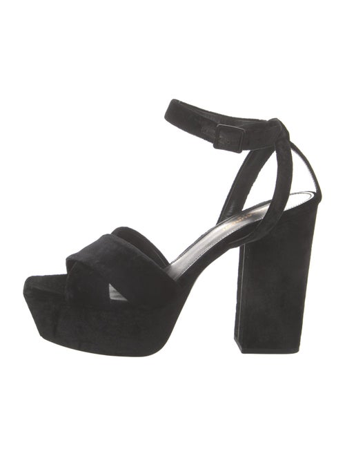 Saint Laurent Velvet Slingback Sandals
