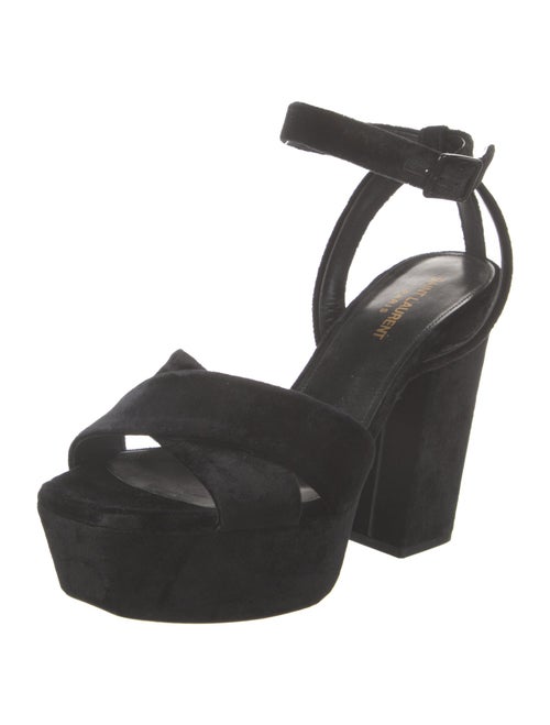 Saint Laurent Velvet Slingback Sandals