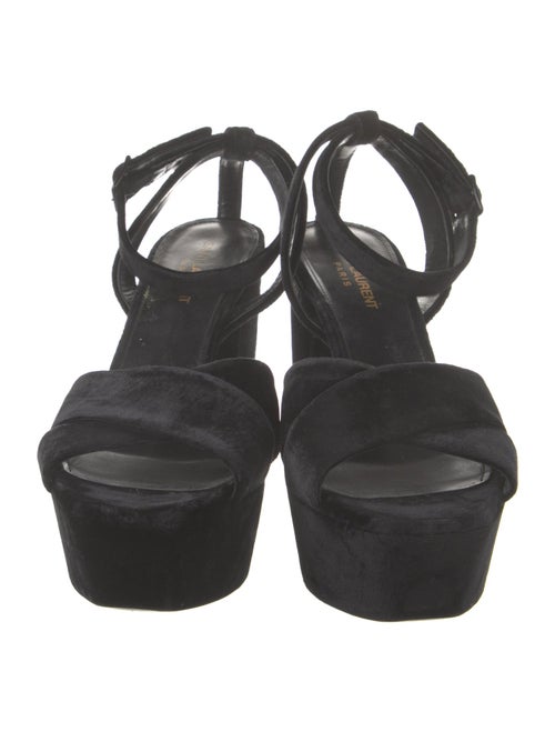 Saint Laurent Velvet Slingback Sandals