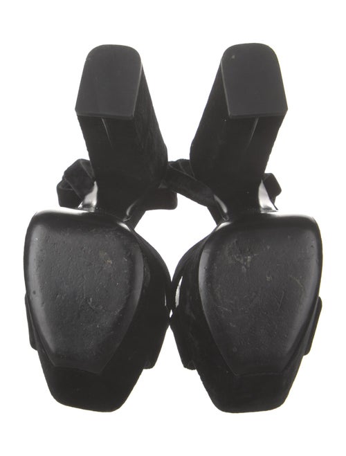Saint Laurent Velvet Slingback Sandals