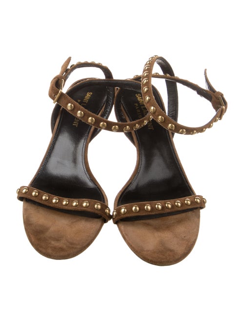 Saint Laurent Suede Studded Accents Sandals