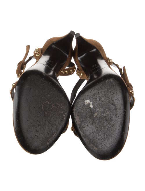 Saint Laurent Suede Studded Accents Sandals