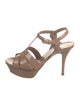 Saint Laurent Patent Leather T-Strap Sandals