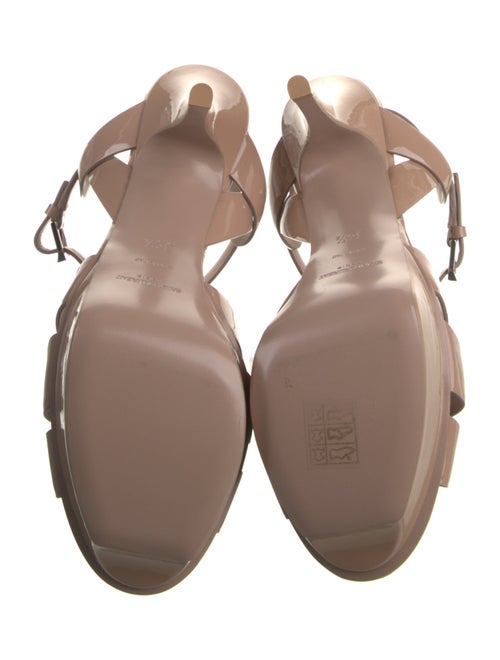 Saint Laurent Patent Leather T-Strap Sandals