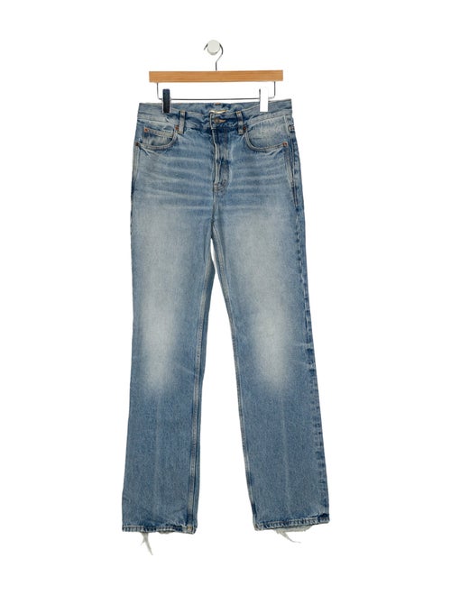 Saint Laurent High-Rise Straight Leg Jeans
