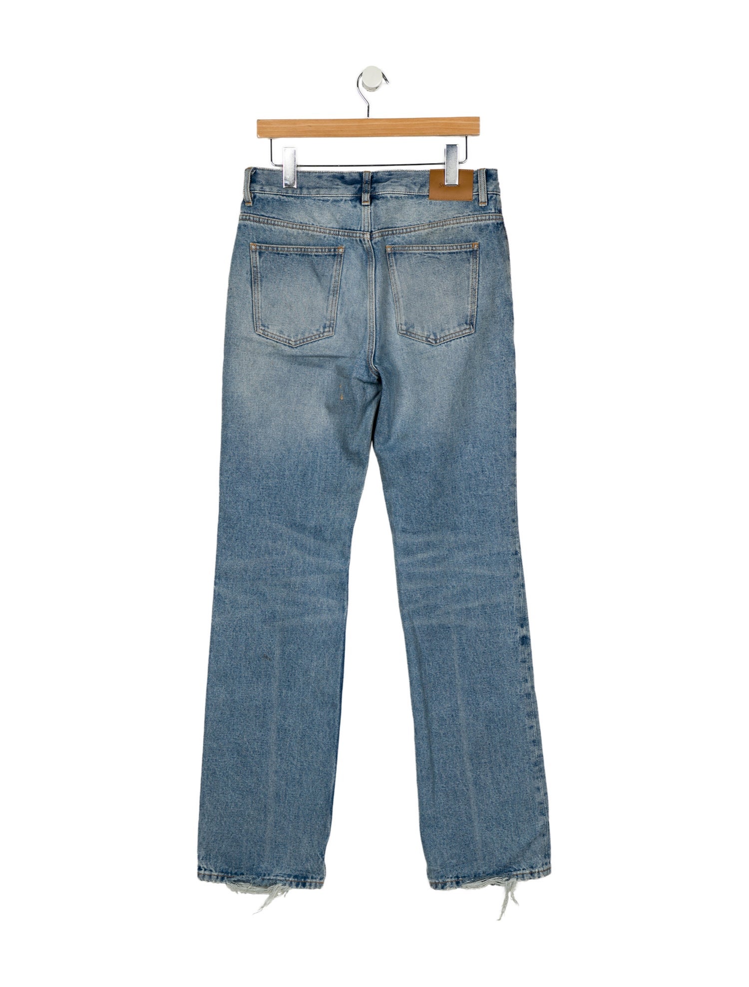 Saint Laurent High-Rise Straight Leg Jeans