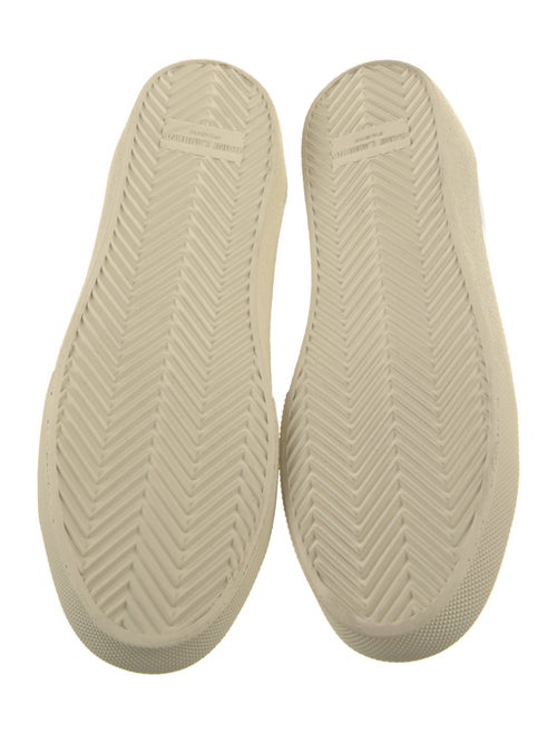 Saint Laurent Leather Embroidered Accent Sneakers