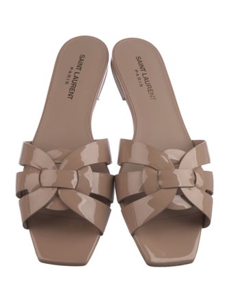 Saint Laurent Patent Leather Slides