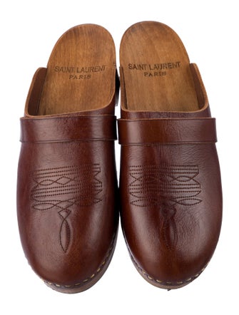 Saint Laurent Leather Mules