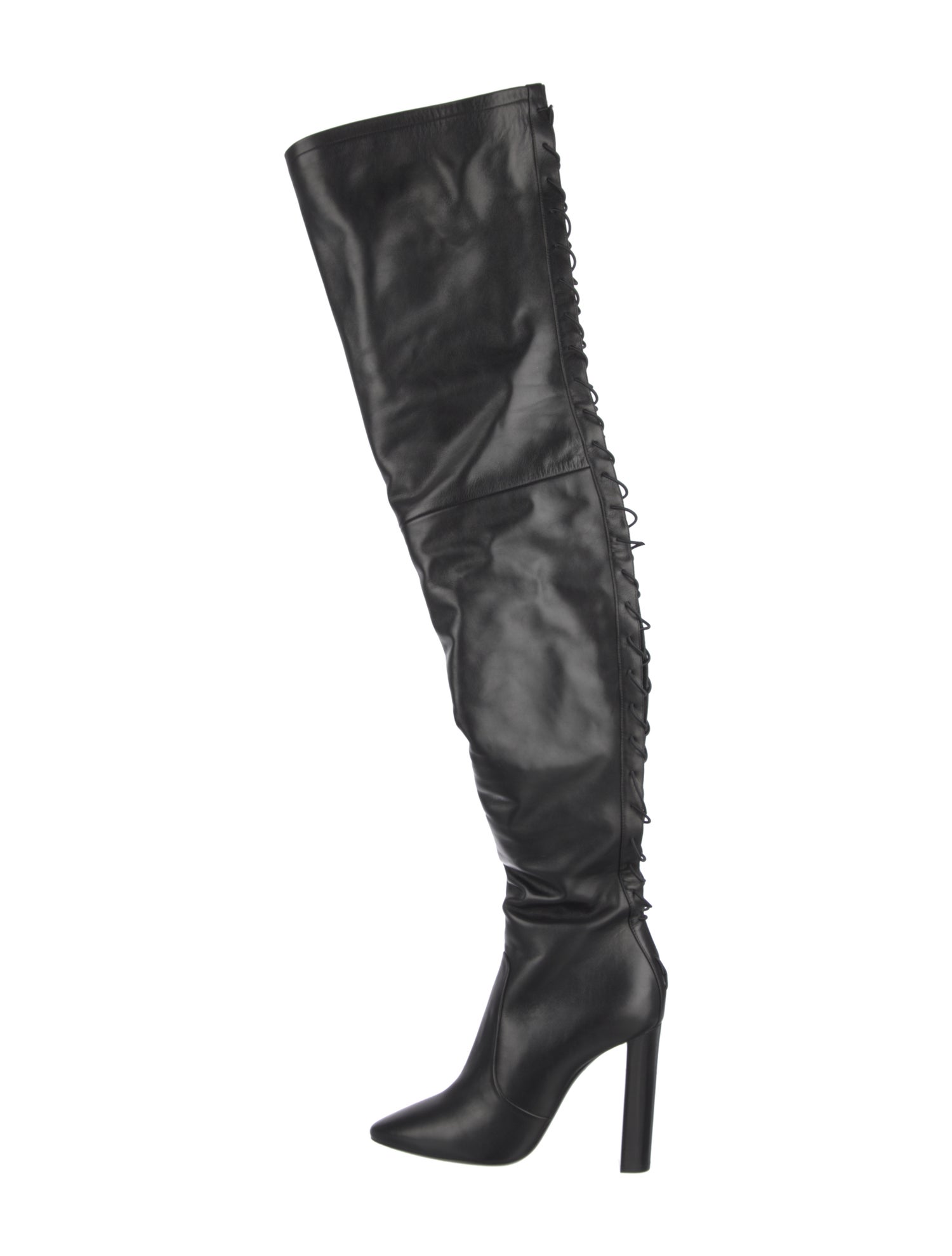 Saint Laurent Leather Slouch Boots
