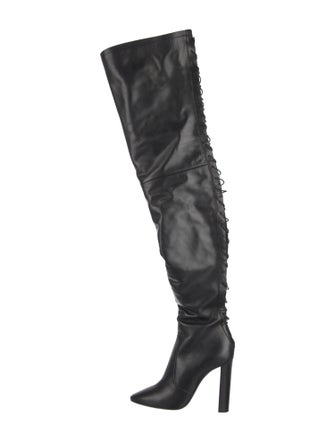 Saint Laurent Leather Slouch Boots