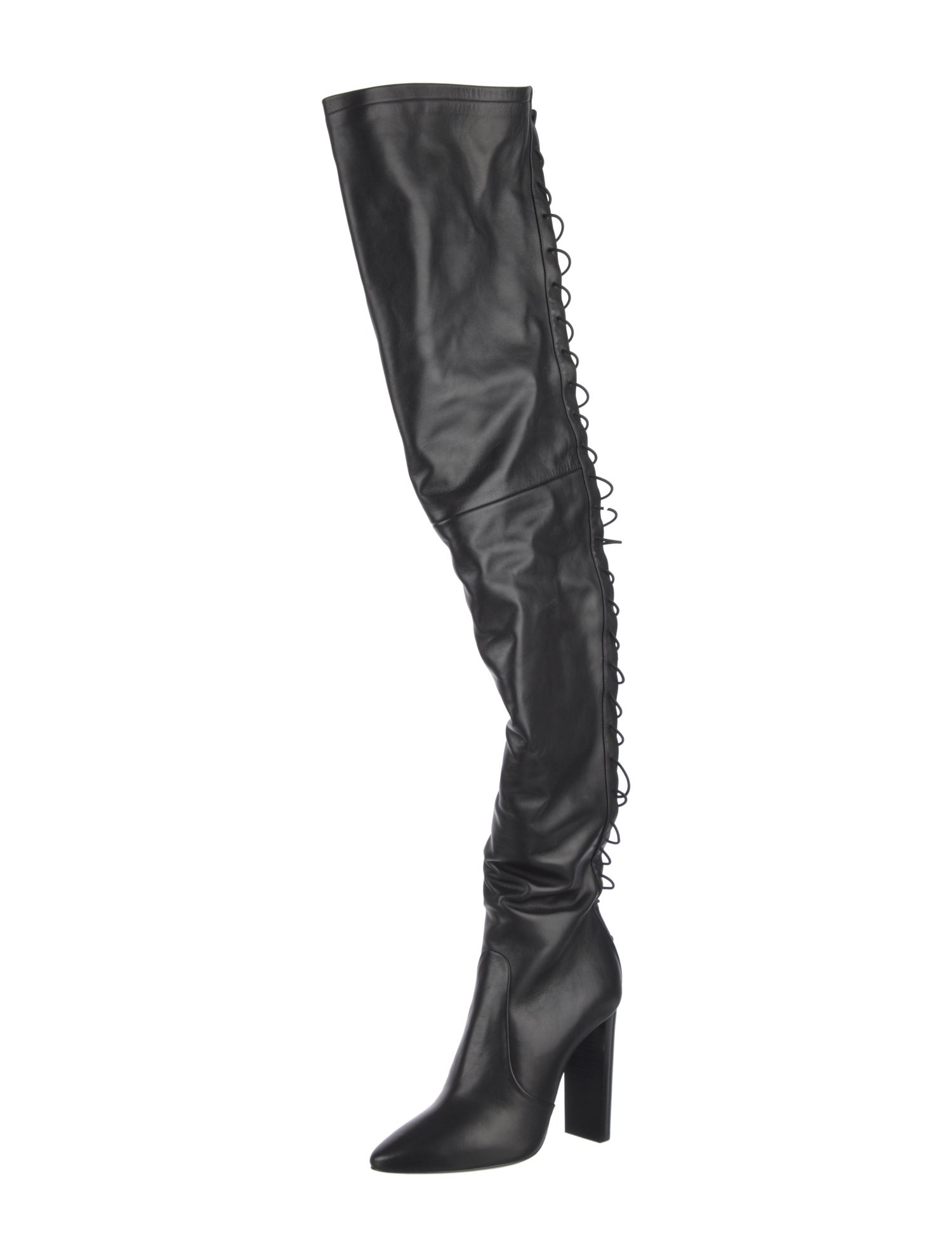 Saint Laurent Leather Slouch Boots