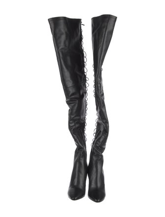 Saint Laurent Leather Slouch Boots