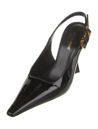 Saint Laurent Patent Leather Slingback Pumps
