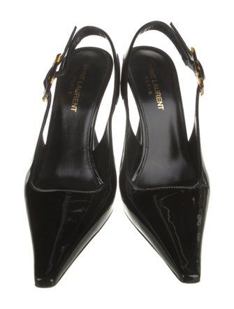 Saint Laurent Patent Leather Slingback Pumps