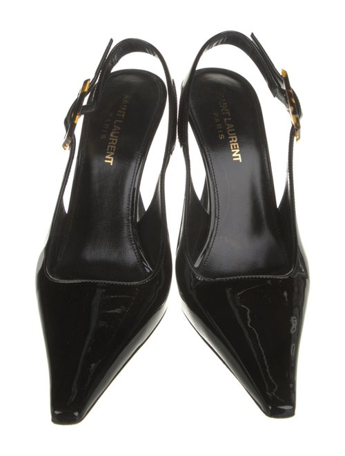 Saint Laurent Patent Leather Slingback Pumps