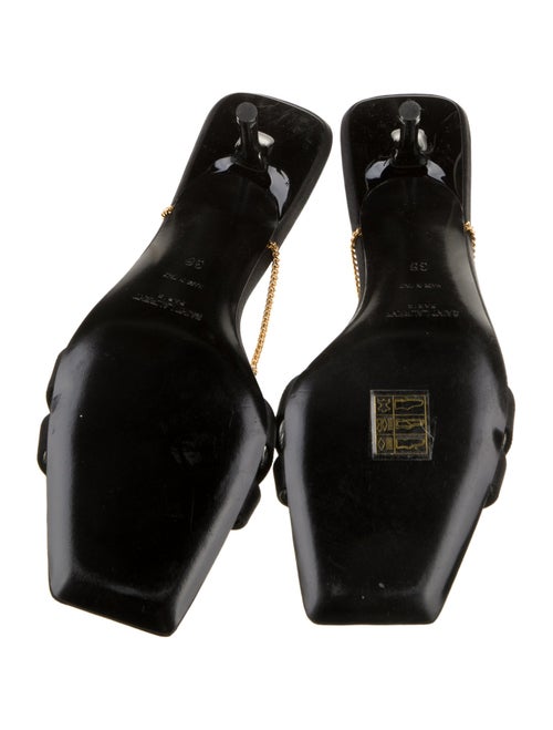 Saint Laurent Leather Chain-Link Accents Sandals