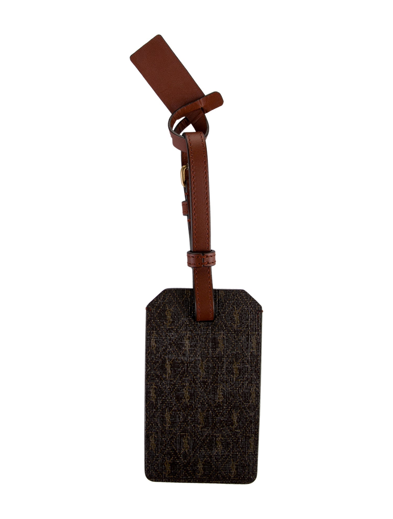 Saint Laurent Patterned Leather Luggage Tag