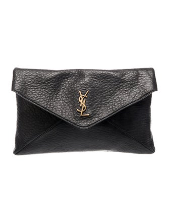 Saint Laurent Leather Cassandre Large 2024