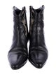 Saint Laurent Leather Animal Print Western Boots