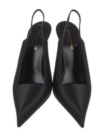 Saint Laurent Satin Slingback Pumps