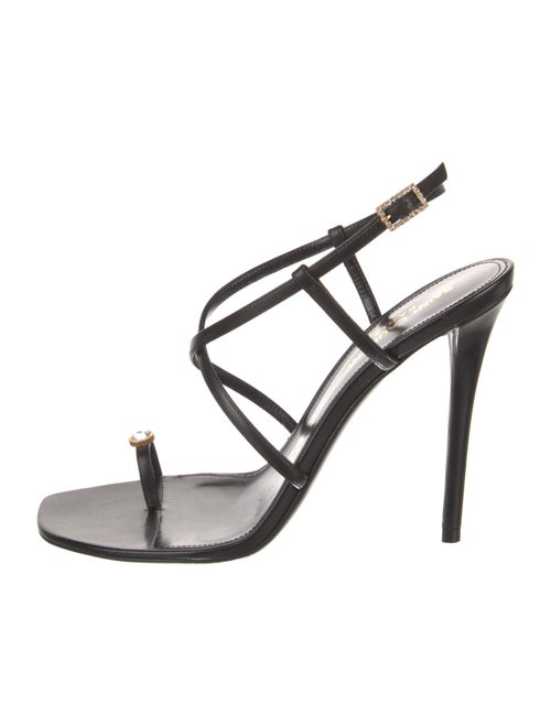 Saint Laurent Leather Slingback Sandals