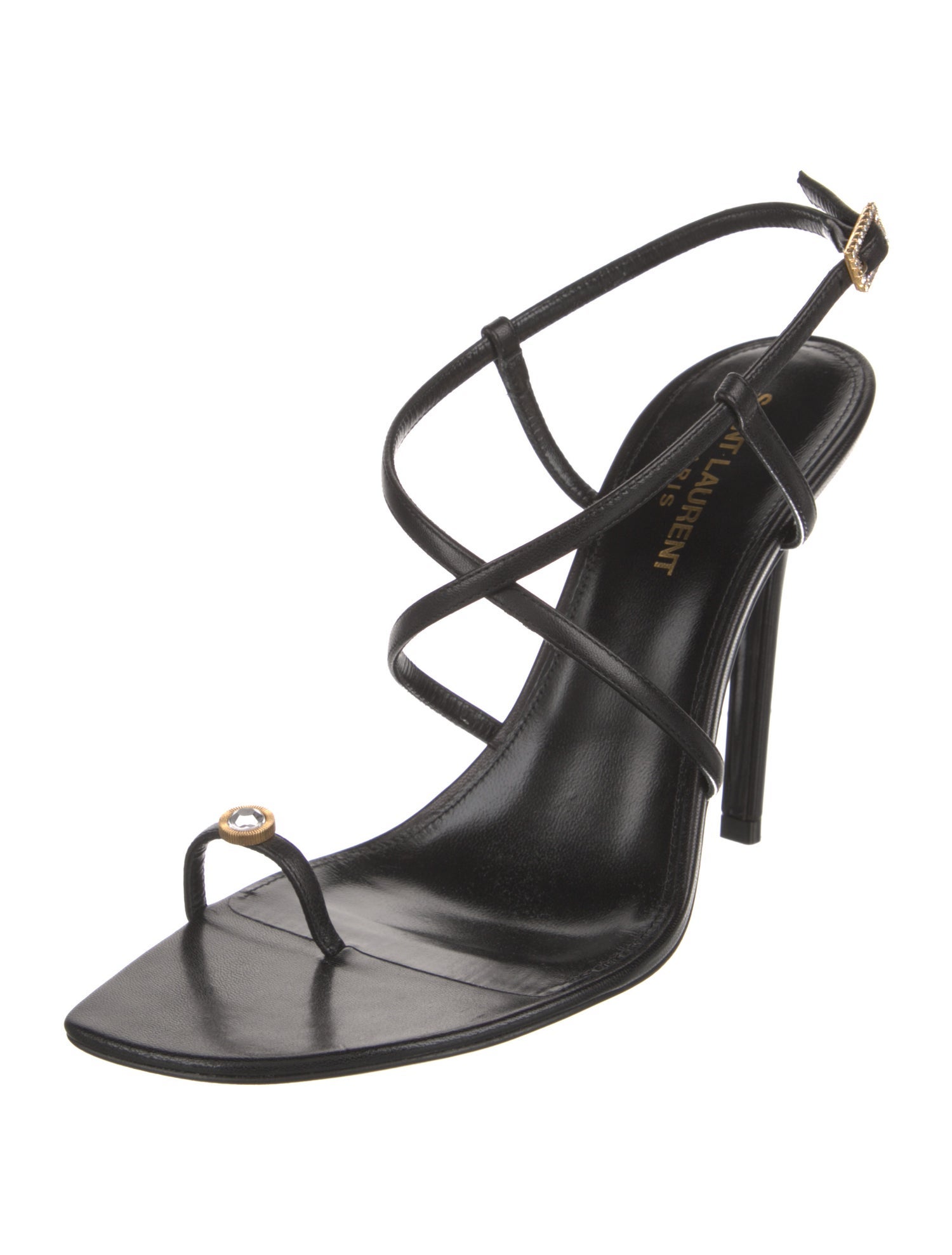 Saint Laurent Leather Slingback Sandals