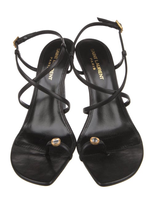Saint Laurent Leather Slingback Sandals
