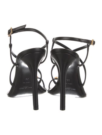 Saint Laurent Leather Slingback Sandals