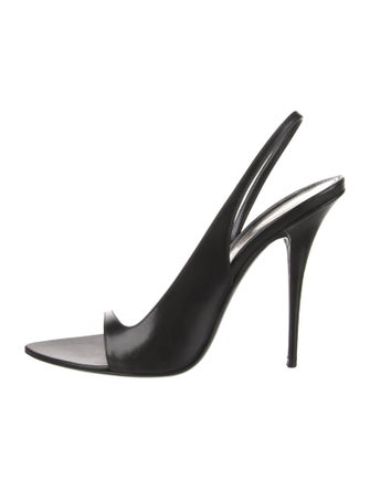 Saint Laurent Leather Slingback Sandals