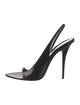 Saint Laurent Leather Slingback Sandals