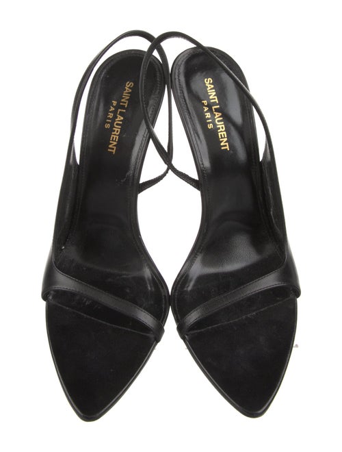 Saint Laurent Leather Slingback Sandals