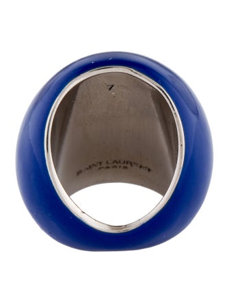 Saint Laurent Enamel Egg Cocktail Ring