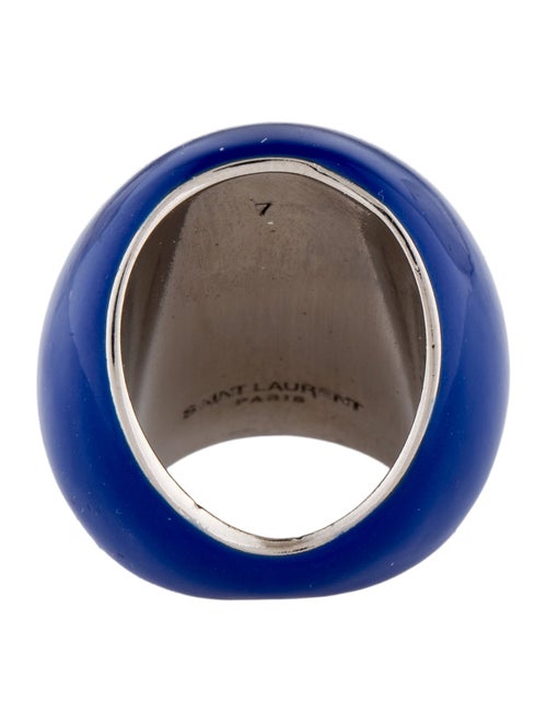 Saint Laurent Enamel Egg Cocktail Ring