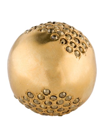 Saint Laurent Crystal Egg Cocktail Ring