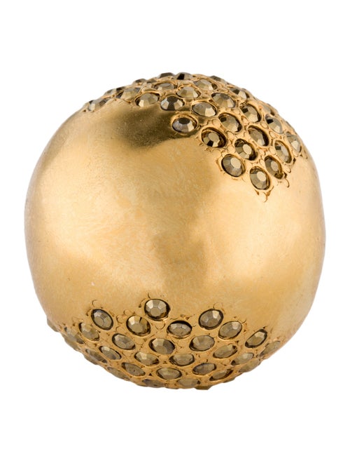 Saint Laurent Crystal Egg Cocktail Ring