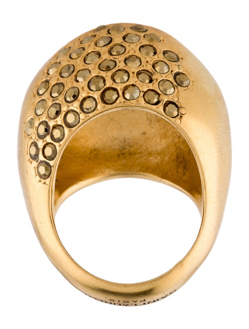 Saint Laurent Crystal Egg Cocktail Ring