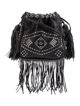 Saint Laurent Leather Helena Bucket Bag Small