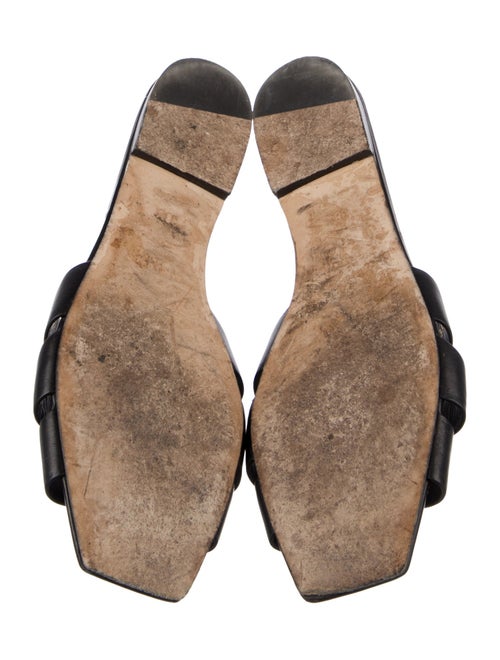 Saint Laurent Leather Cutout Accent Slides