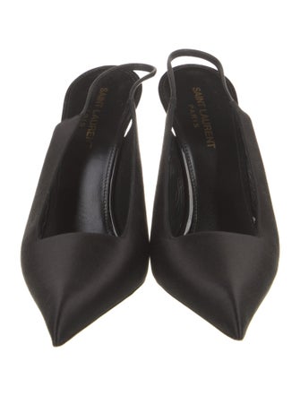 Saint Laurent Satin Slingback Pumps