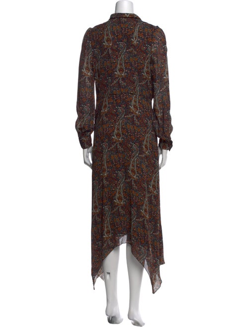 Saint Laurent Paisley Print Long Dress
