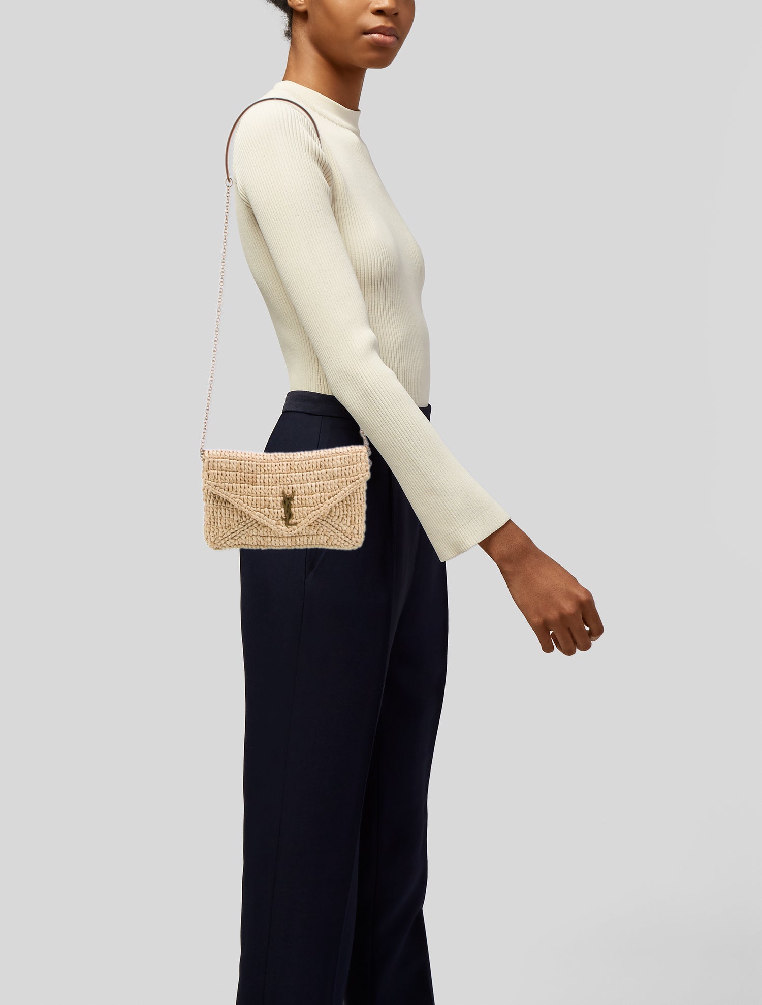 Saint Laurent Raffia Kate 2025