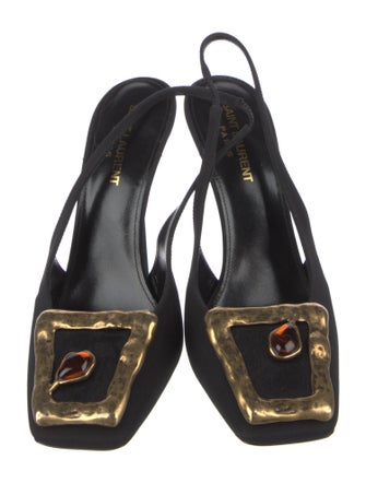Saint Laurent Satin Slingback Pumps