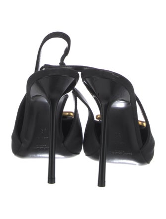 Saint Laurent Satin Slingback Pumps