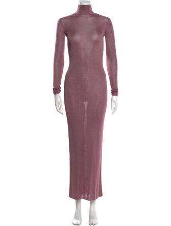 Saint Laurent Turtleneck Long Dress