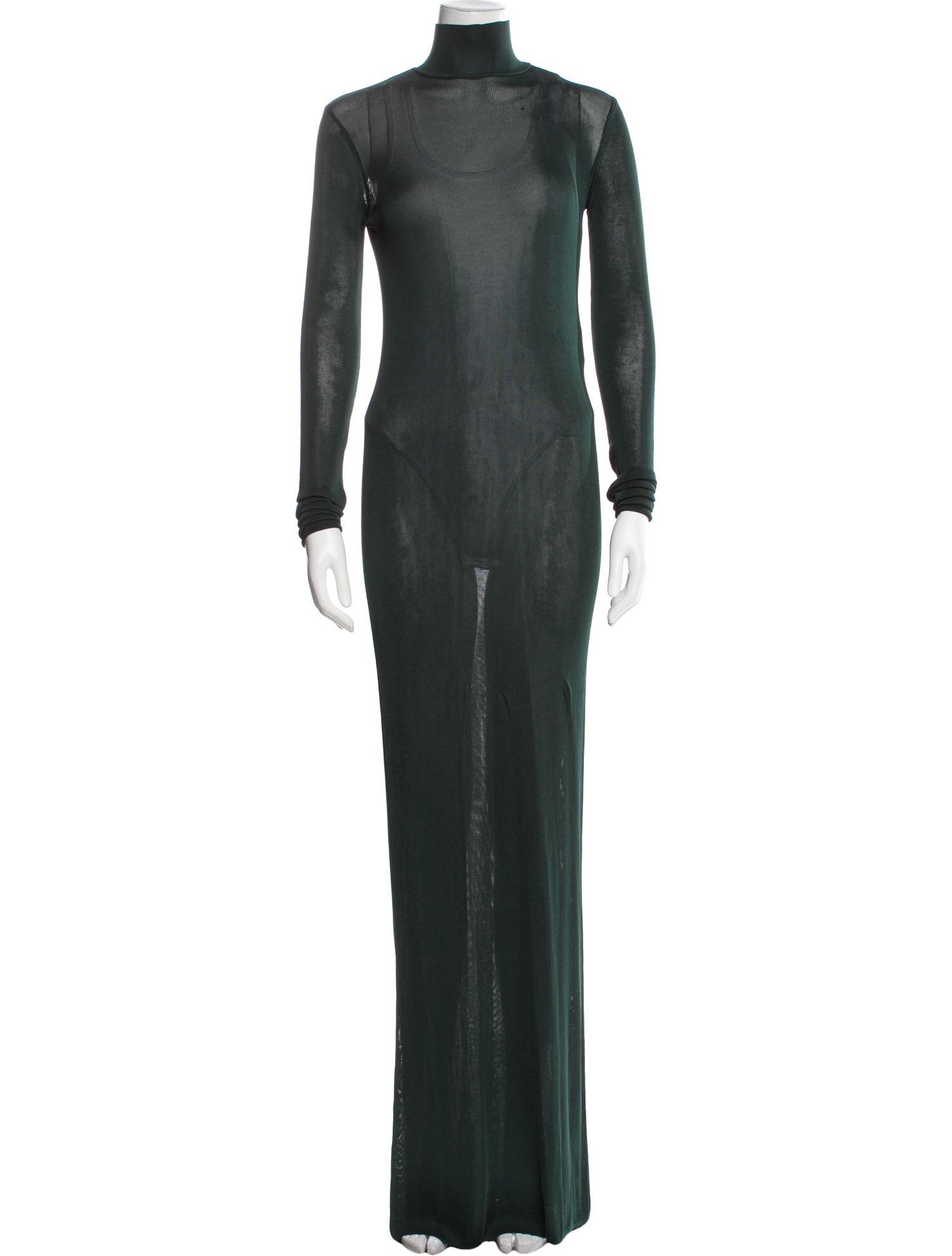 Saint Laurent Turtleneck Long Dress