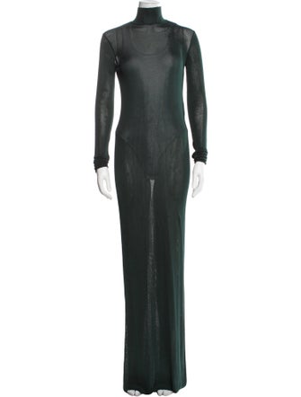 Saint Laurent Turtleneck Long Dress