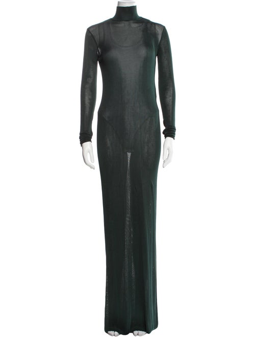 Saint Laurent Turtleneck Long Dress