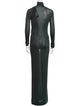 Saint Laurent Turtleneck Long Dress